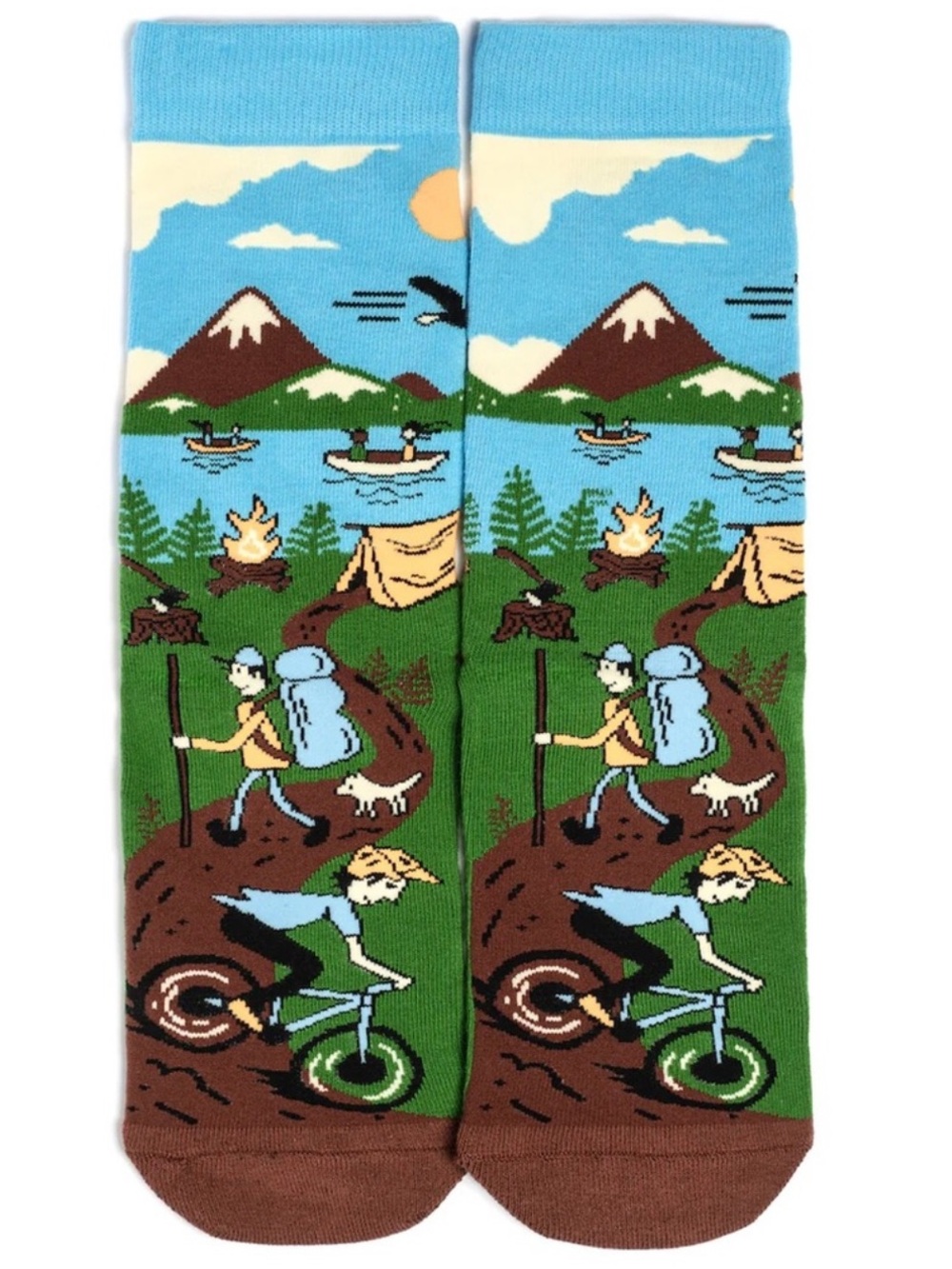 Lavley HAPPY CAMPER SOCKS unisex nwt